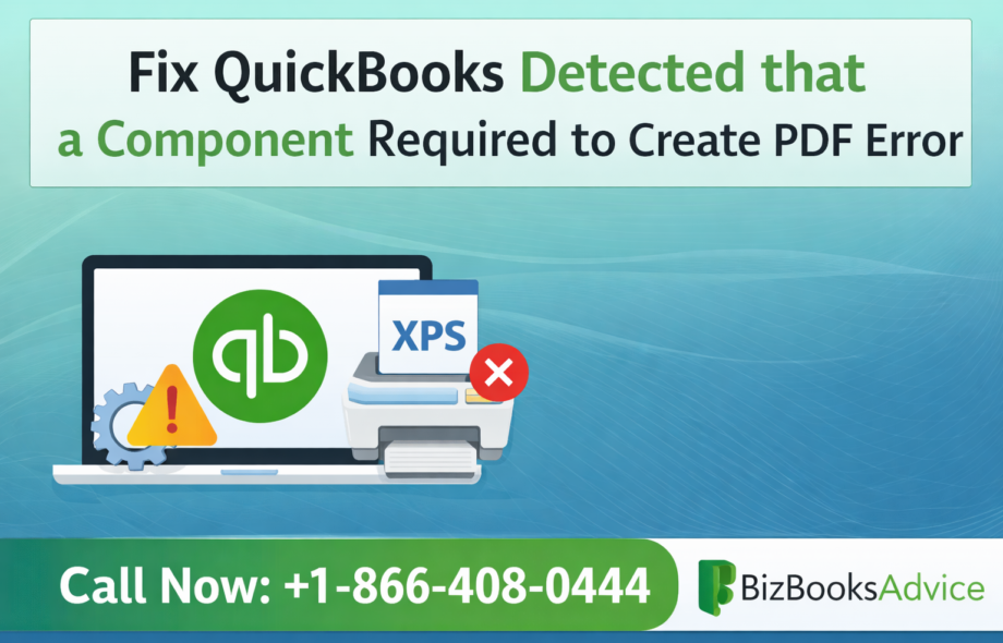 QuickBooks Detected that a Component Required to Create PDF